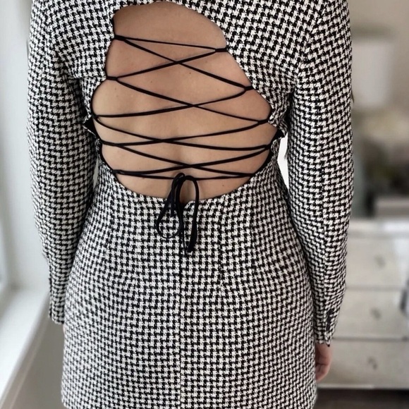 Zara open back tweed blazer dress - Picture 1 of 6